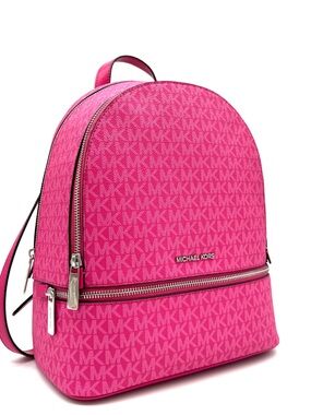 Michael Kors Medium Rhea Zip Backpack - Dragonfruit